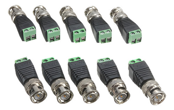 50 Adaptador Coaxial Cat5 A Coaxial Bnc Cable Video Balun Co 0
