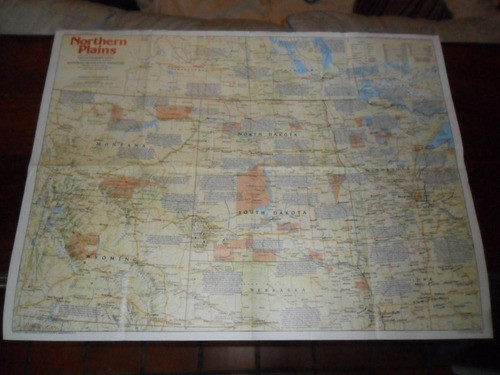 Northern Plains Usa Llanos Del Norte Mapa Plano America 0
