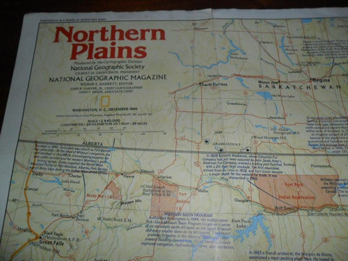 Northern Plains Usa Llanos Del Norte Mapa Plano America 1