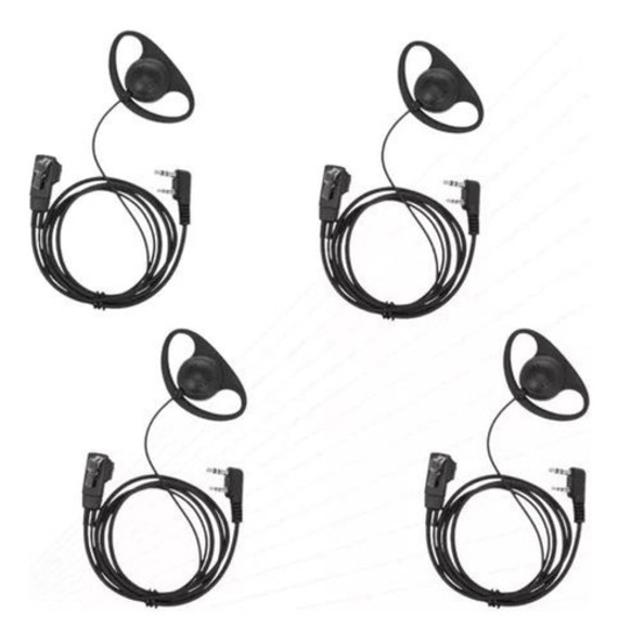 Kit 4 Fone Concha Reforçado P/ Rádio Uhf Baofeng Uv-16 Plus 0