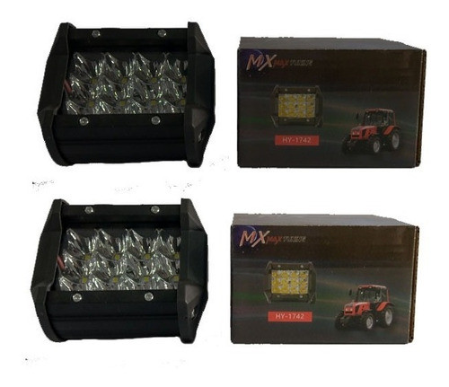 Par De Faros Auxiliares X2u 12 Led 36w Moto 4x4 100 12v 24v 1