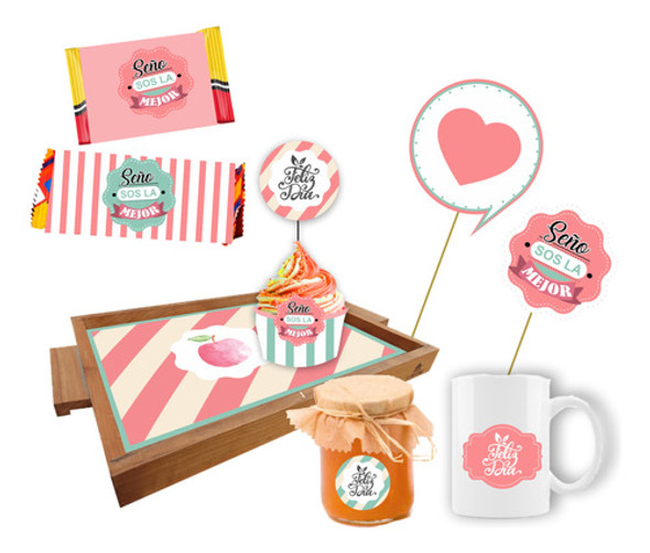 Kit Imprimible Desayuno Día Del Maestro Feliz Día Regalo 0