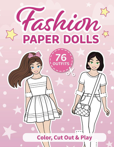 Livro: Bonecas De Papel Recortadas: Livro Para Colorir: 76 0