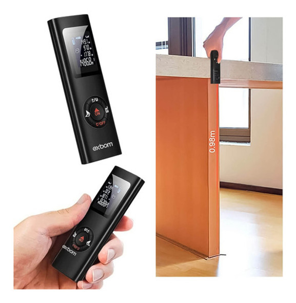 Trena Laser Digital 40 Metros Métrica Medidor Slim 90 Graus 1