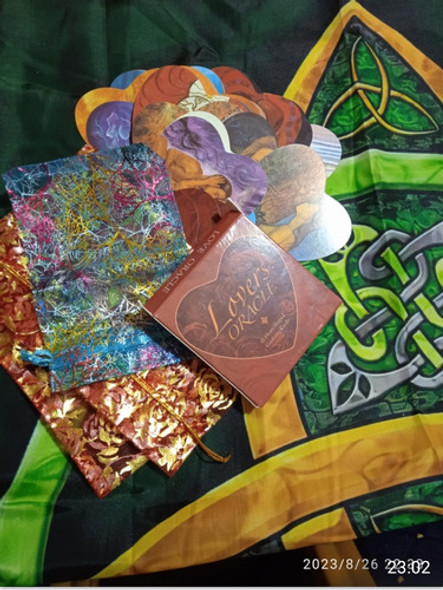 Tarot Promo Del Amor Paño Tafeta Bolsa De Organza Obsequio 1