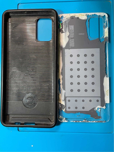 Tapa Trasera + Funda Silicona Samsung A51 1
