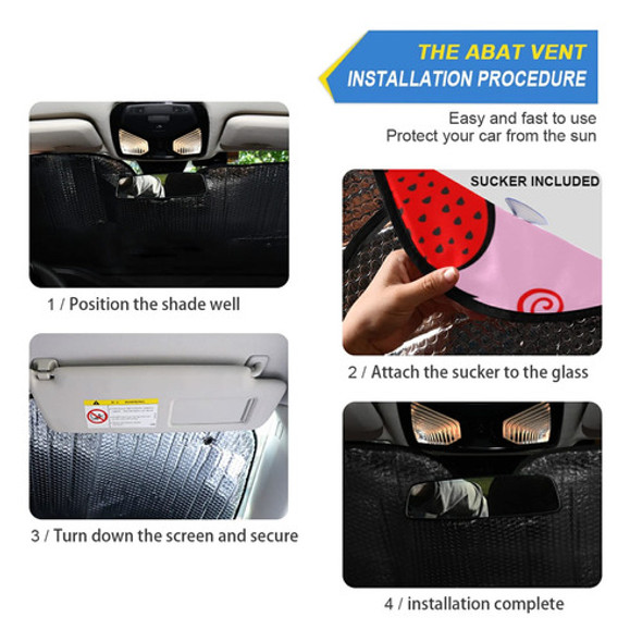 Qilmy Parasol Plegable Para Parabrisas De Automvil Con Diseo 1