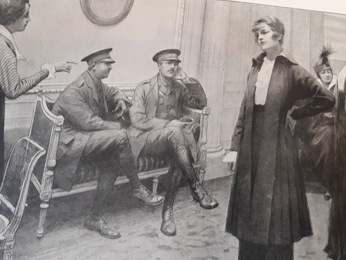 Antiguo Dibujo Semanario L.illustration Año 1915. 1