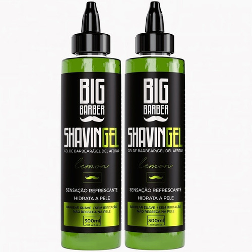 Shaving Gel Barbear Bisnaga Big Barber Lemon Atacado 2 Unida 0