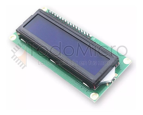 Display Lcd 16x2 1602 Azul C I2c Serie Desarrollo Pic Arm 1