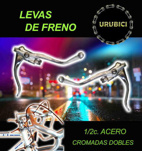 Levas / Palancas De Freno De Bici 1/2 C. Cromadas Dobles. 1