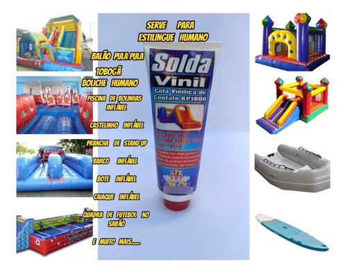 Adesivo Soldavinil Para Brinquedos Inflavéis Tobogã Promoção 1