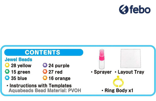 Mini Kit Anillos Joyas Juego De Armar +4  Aquabeads Febo 1