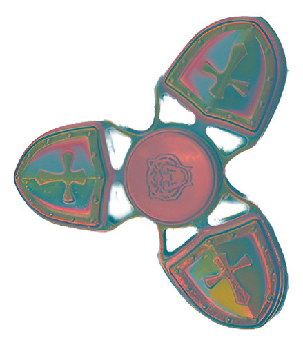 Los Niños Arco Iris Cruzado Aleación Tri-spinner Mano Dedo S 0