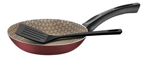 Sartén Tramontina Starflon Paris 26cm Roja + Espátula 0