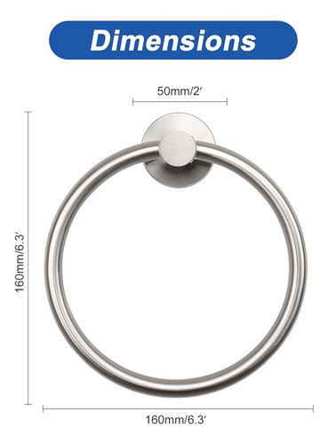 Anillo De Toalla De Baño Nearmoon, Accesorios De Hardware De 1