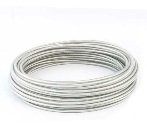 Cable Acero Recubierto Pvc 4mm 1x7 X Metro Tender Ropa 0