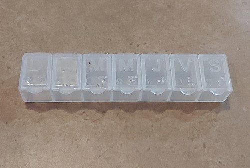 Pastillero Organizador Semanal 7 Dias X 10 Unidades Plástico 0