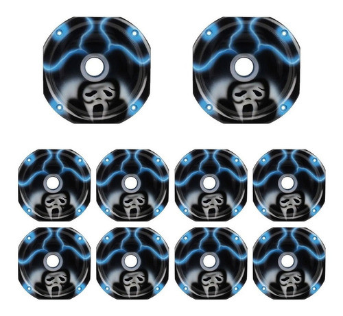 Kit 10 Corneta Curta Lc 14-50 Rosca Grafitada Pânico Azul 0