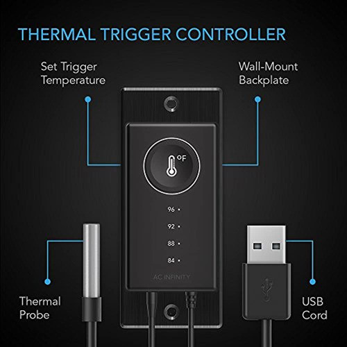 Ac Infinity Controller 1, Disparador Térmico Para Airplate, 1
