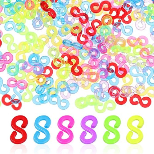1000 Clips En S Para Pulseras De Goma, Conectores 0