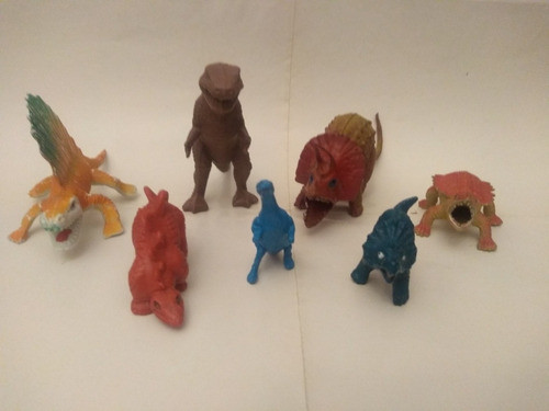 Lote De Muñecos Dinosaurios Antiguos Vintage 80s 90s 0