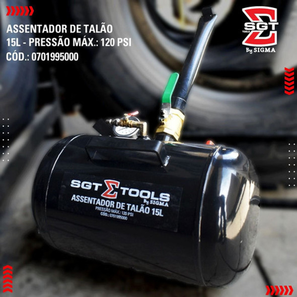 Assentador De Talão 15 Litros 120psi Canhão De Ar Sigma 1
