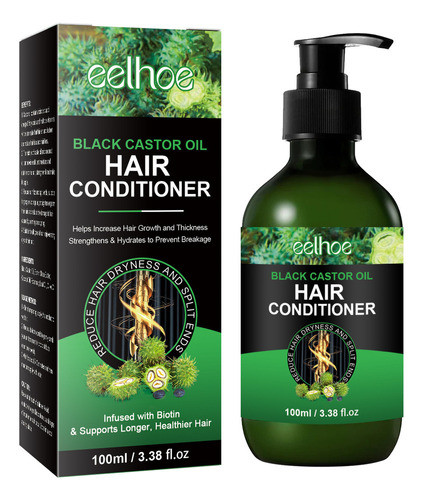 Condicionador De Cabelo Com Óleo De Rícino Preto, Óleo De Cr 0