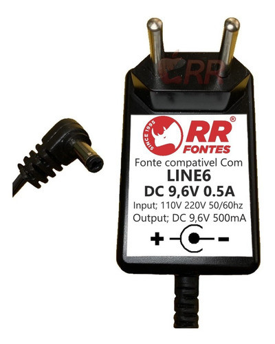 Fonte Dc 9v Para Pedal Line 6 Pocket Pod 1
