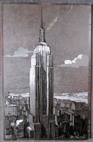 Postal Edificio Empire Estate New York City Printed En W Ger 0