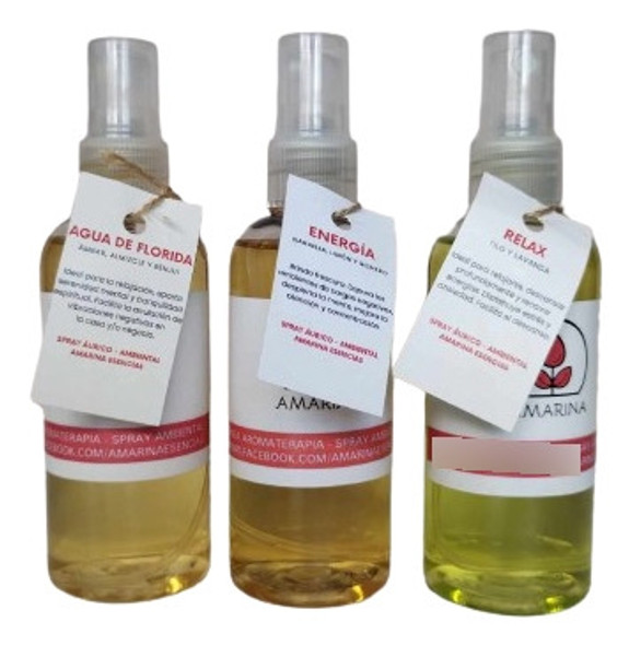 Perfume Áurico Ambiental Anti Estrés Amarina Esencias 100 Cc 1