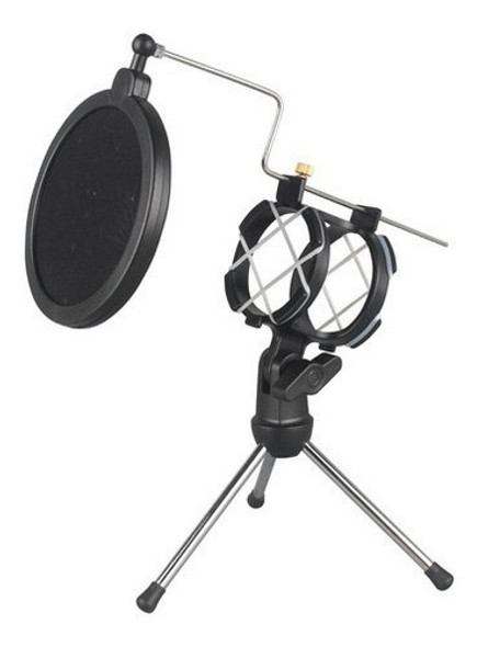 Soporte Microfono Antipop Mesa Radio Kit Venetian Ds-300a 0