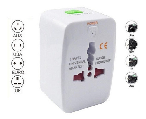 Adaptador Universal Internacional 110 220v Viajes Turismo 1