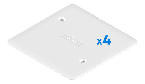Tapa Ciega Caja Embutir Genrod Cuadrada Pvc 12x12 X4 1