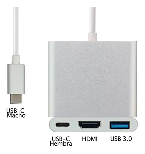 Conversor Usb C A Hdmi 4k Ultra Hd Usb 3.0 Usb C De Carga 1