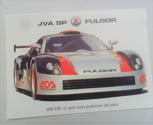 Jva Sp Fulgor Coupe Sport Antiguo Auto No Manual Folleto 0