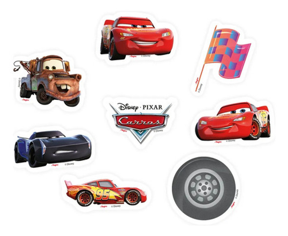 Palitinhos Decorados Para Doces - Festa Carros Mcqueen 0