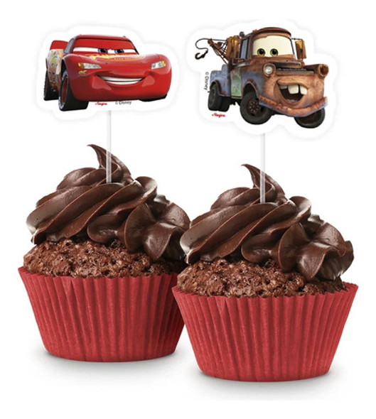 Palitinhos Decorados Para Doces - Festa Carros Mcqueen 1