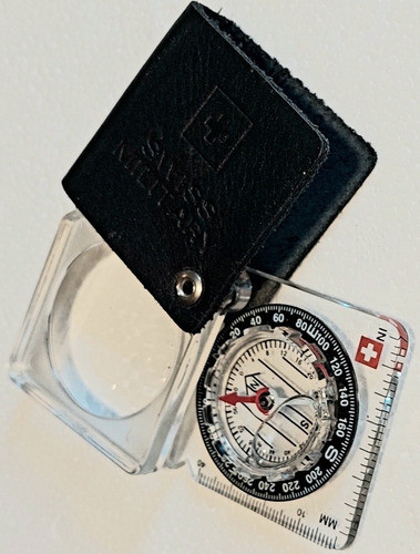 Brujula Lupa Swiss Military Cuero Natural Negro Brujula 0
