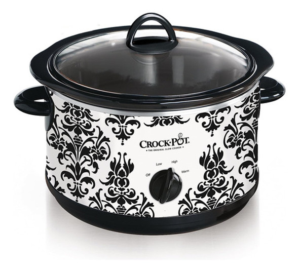 Olla Crock 4-1 / 2-quart, Negro Demask Patrón (scr450-pt) 0 Olla Crock 4-1 / 2-quart, Negro Demask Patrón (scr450-pt) 0