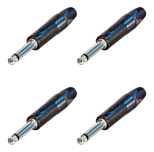 08 Plugs Conector P10 Mono Preto Neutrik Np2x-bag 1