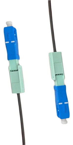 300m Cabo Óptico Drop 1fo Conectorizado T-rosca Sc Upc Azul 1