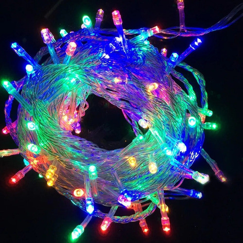 Pack X 10 Tiras Luces Navidad 8 Mts 100 Leds Rgb 1