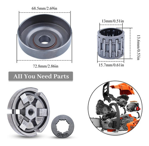 Embrague De Cadena 3/8 7t Para Husqvarna 55 51 1