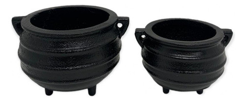 Kit 2 Caldeirões Bruxa Ferro Fundido Com 300 E 100ml 0