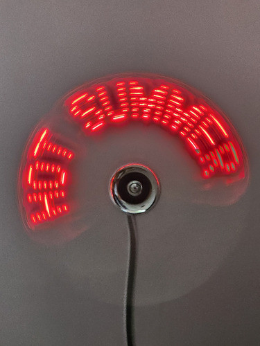 Ventilador Usb Led Con Frases... Adorno Vistoso 0