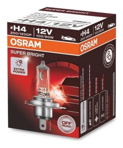 Lampara Osram H4 Super Bright Premium 12v 100/90w 1