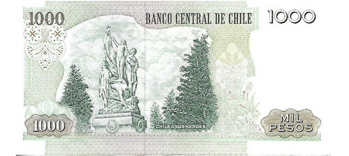 Billete  Chile 1000 Pesos Año 2002 Aunc Palermo 1