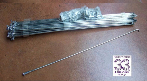 Rayos De Bicicleta 265mm Con Niple 36 Unidades 1
