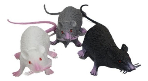 Ratones X 3 Unid- Bichos Chascos Bromas Halloween Decoración 0